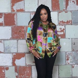 Vin'tij 80's Western Mix Print Blouse